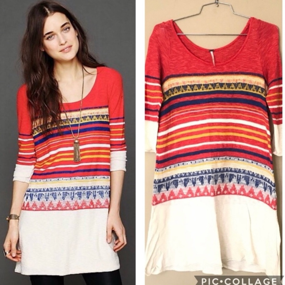 Free People Alpine Sweater 3/4 sleeve